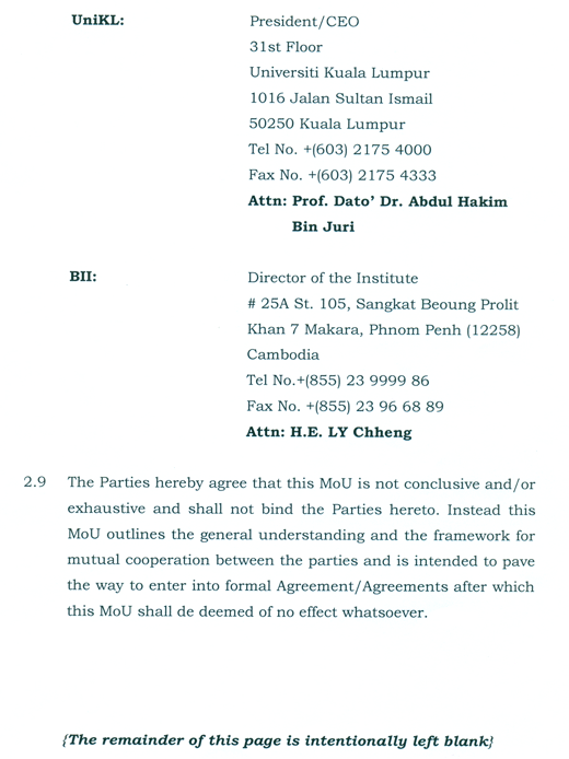 4-Memorandum of Understanding with UNIVERSITI KUALA LUMPUR